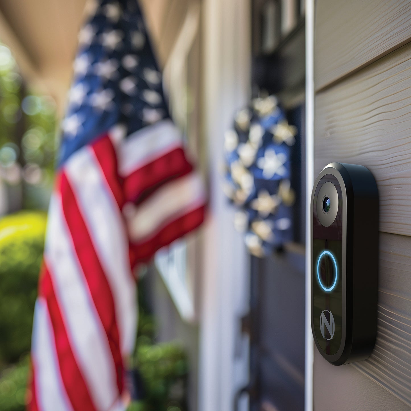 1080p Video Doorbell - Wired - Black