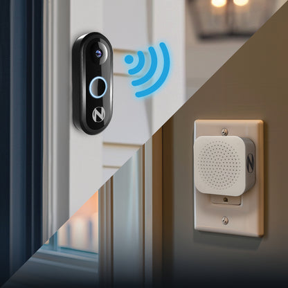 1080p Wi-Fi Smart Video Doorbell with Chime - Wired