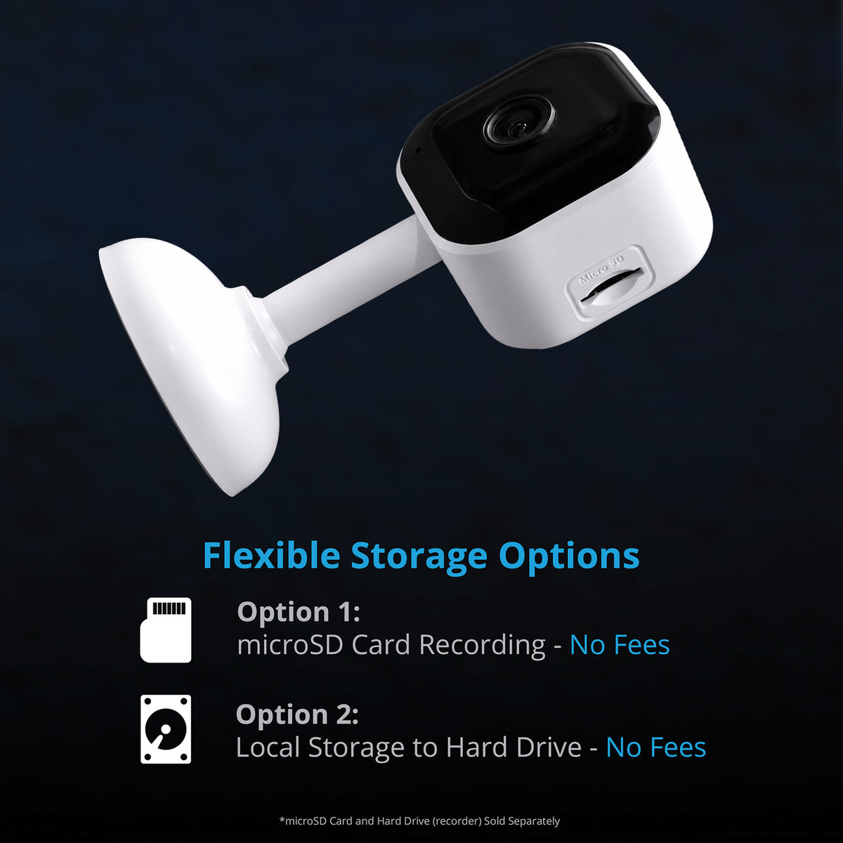 Indoor Wi-Fi IP Plug In 2K Deterrence Camera with 2-Way Audio - White
