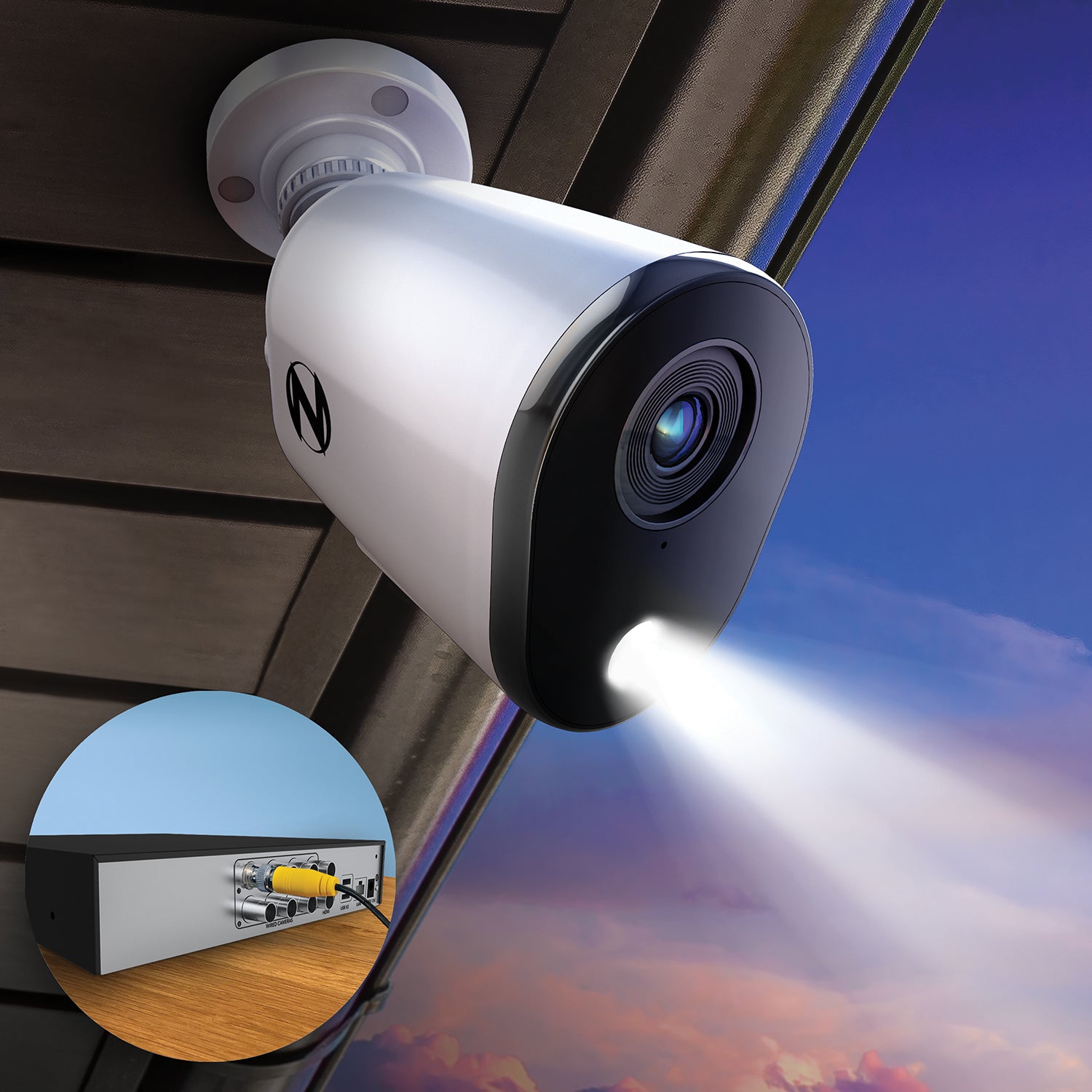 Surveillance camera sale system with audio