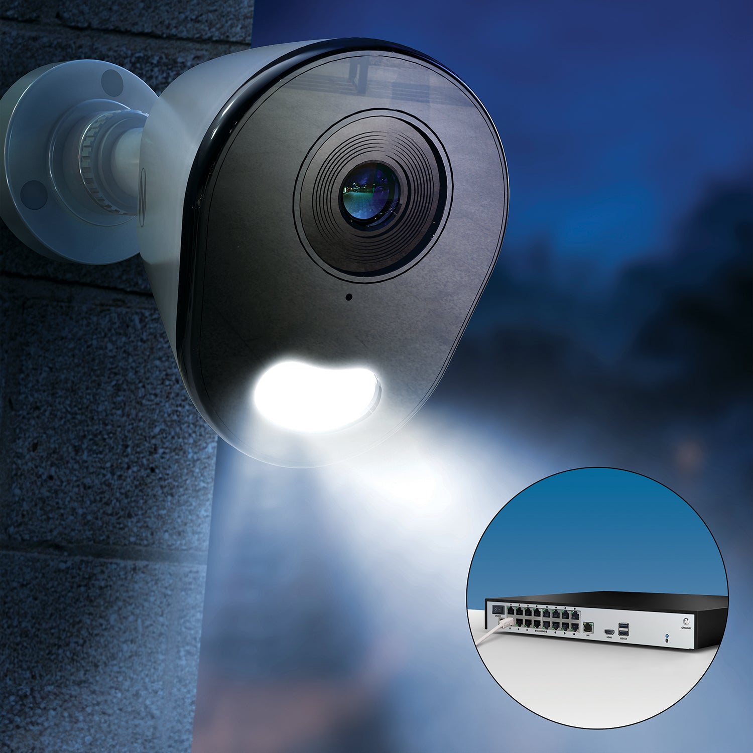 Power over Ethernet 24 Channel NVR Security System with 4TB Hard