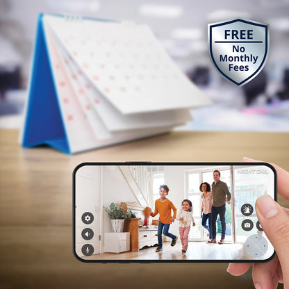 Expandable Wi-Fi Security Hub with 64GB microSD Card and 4 Wire Free Solar 2K Deterrence Cameras