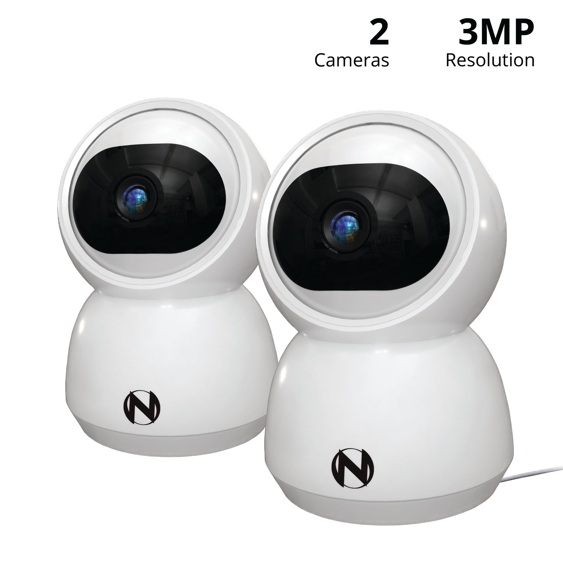 Indoor Wi-Fi IP Plug In 3MP Deterrence Camera with Pan, Tilt and