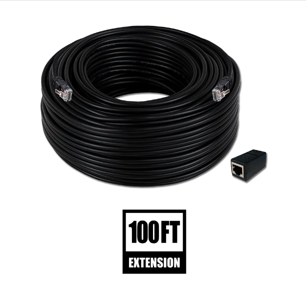 100 ft CAT5E UL Rated Ethernet Cable with RJ45 Coupler