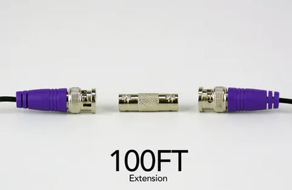 100 ft In-Wall Rated BNC Video-Power Extension Cable with Extension Adapter