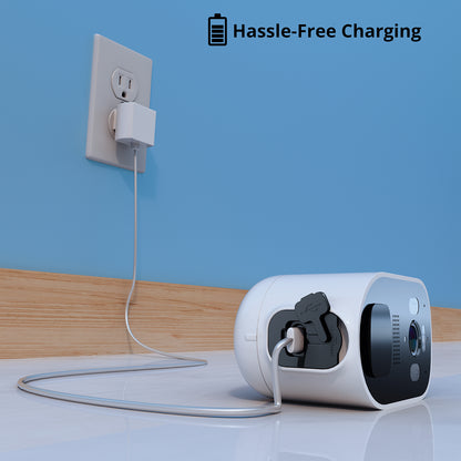 Wire Free 2K Spotlight Camera with 2-Way Audio - 2 Pack - White