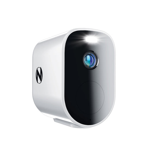 Wire Free (Battery) 2K Deterrence Camera with 2-Way Audio - White