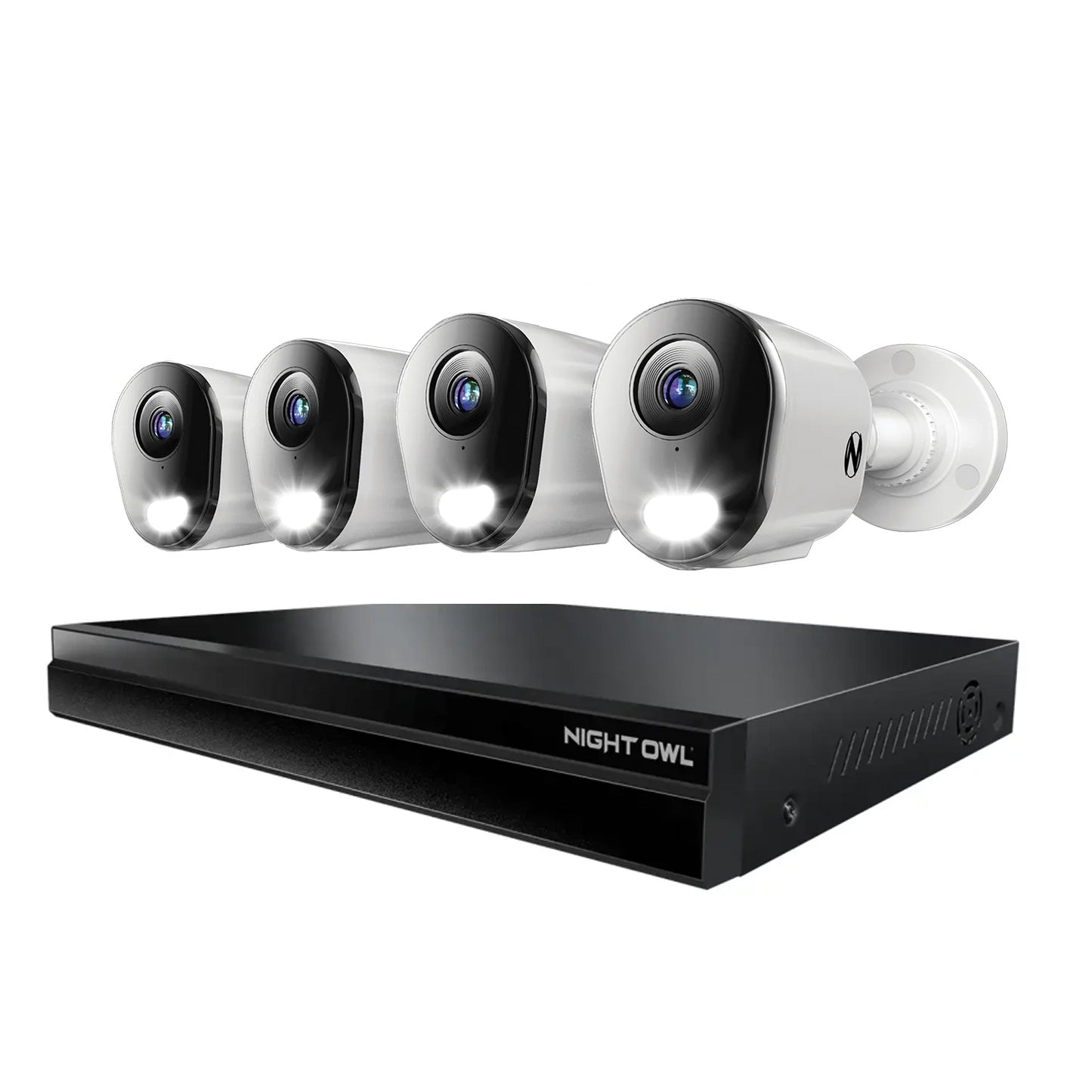 24 Channel 12MP eNVR with 2TB HDD and 4 Wired IP 4K Bullet Cameras w 2-Way Audio - 8 POE Ports