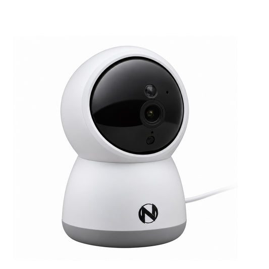 Indoor Wi-Fi IP Plug In 3MP Deterrence Camera with Pan, Tilt and 2-Way Audio - White