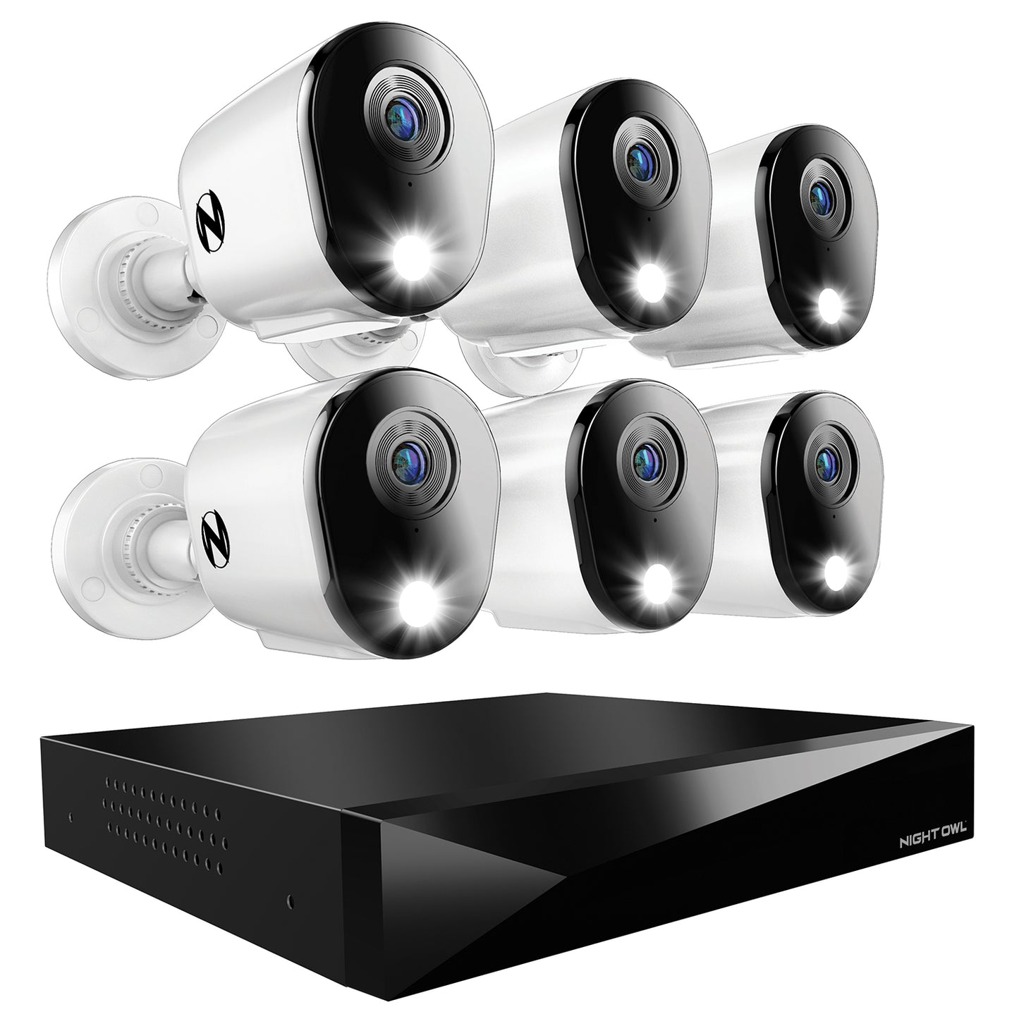 2-Way Audio 12 Channel DVR Security System with 2TB Hard Drive and 6 Wired 2K Deterrence Cameras