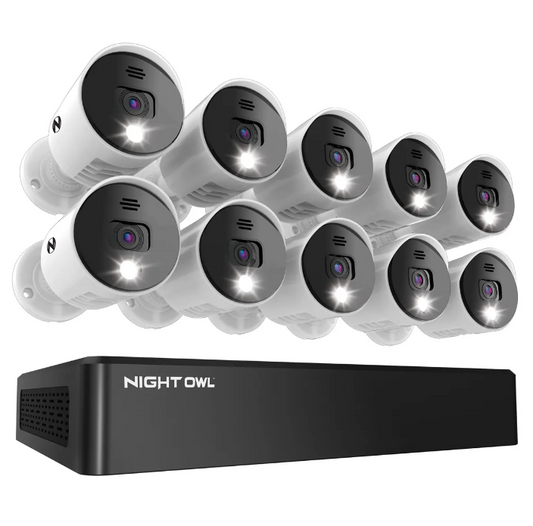 Night owl hd 5mp security 2024 system 8 channel 4 cameras