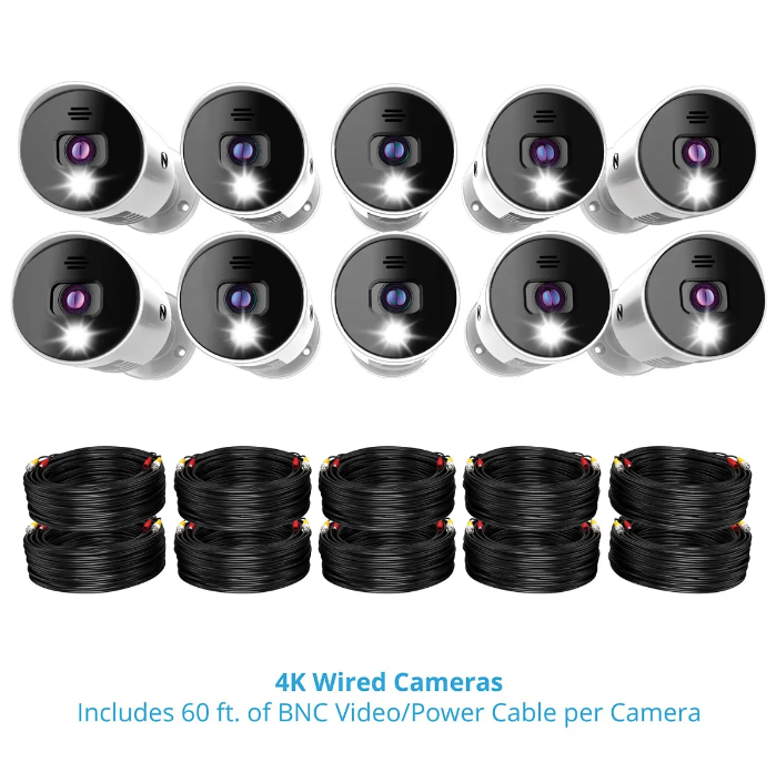 D3 16MP HD 4K Dual Lens Wifi Security Camera Sports Interphone Surveillance  Webcam Action Camera - le Noir