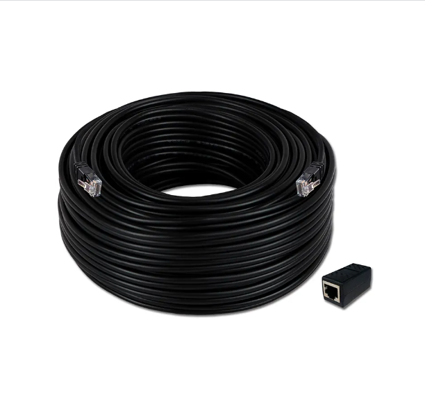100 ft CAT5E UL Rated Ethernet Cable with RJ45 Coupler