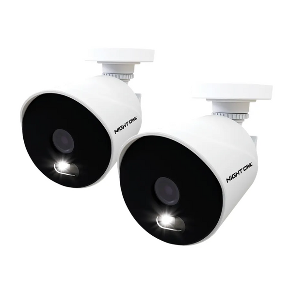 Night Owl 2 Camera Indoor/Outdoor Add On Wired 2K Security Dome Cameras With 2 Way Audio White CAM-2PK-FTD4DM - Best Buy