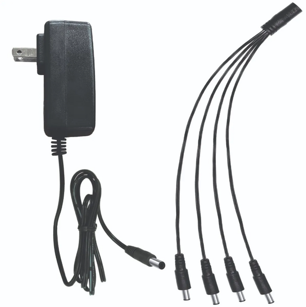 12V-5A DVR-Camera Power Adapter with 9-Way Power Splitter - Powers