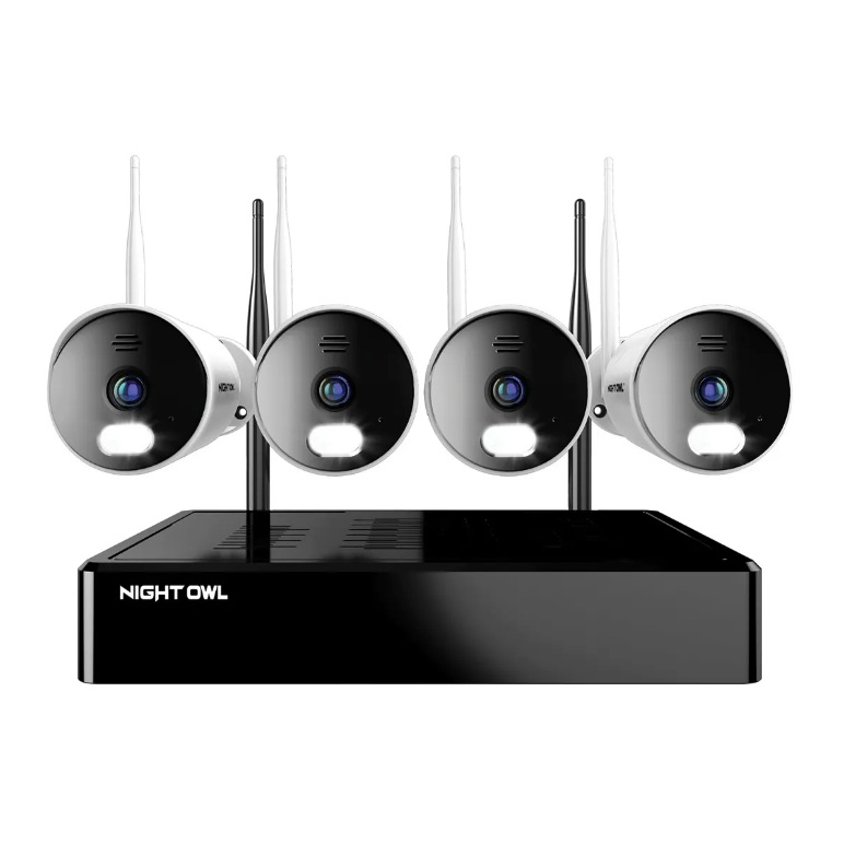 Refurbished 10 Channel 1080p Wi-Fi NVR with 1TB Hard Drive and 4 Wi-Fi IP 1080p HD Spotlight Cameras with 2-Way Audio
