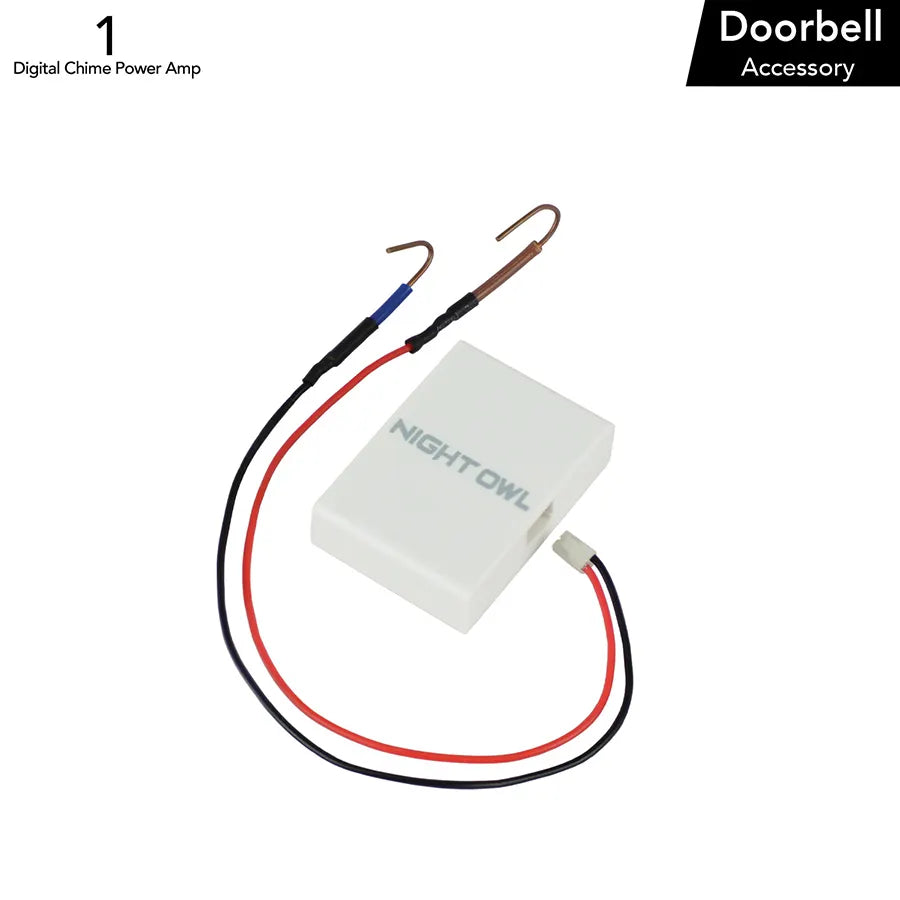 Power Amp for Digital Chime Doorbells - Compatible with All Night Owl 1080p Smart Video Doorbells