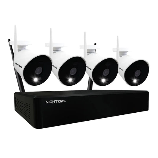 10 Channel 1080p Wi-Fi NVR with 1TB Hard Drive and 4 Wi-Fi IP 1080p Spotlight Cameras with 2-Way Audio